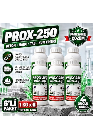 Prox -250 6'lı Harç-taş-kum-beton Eritici Lavabo Açıcı 1 Kg