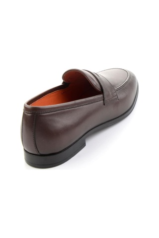 Kahve Hakiki Deri Erkek Loafer Ayakkabı E01648611803 Kahve