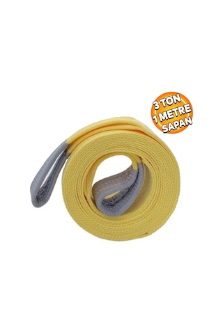 Sapan Polyester Spanzet 3 Ton 1 Metre Sarı Sağlam Yük Kaldırma Taşıma İndirme Halat