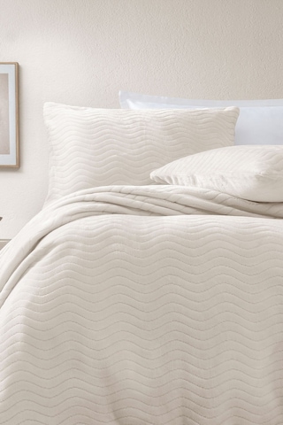 Yataş Dazel Çift Kişilik Battaniye Yatak Örtüsü Seti 240x225 CM - Ekru