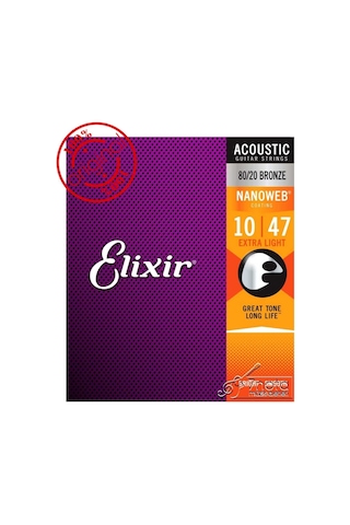 Elixir 11002 Akustik Gitar Teli 010-047 Bronz
