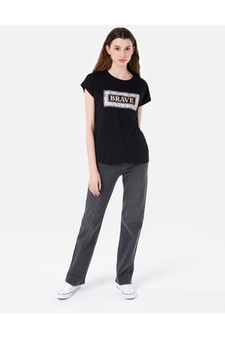 Colin's Colins Siyah Kadın Tshirt K.kol Cl1067935 Q1.v1 Blk Siyah
