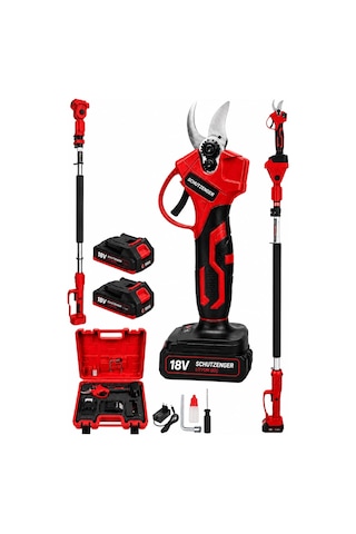 Germany 8011h 2 Metre Teleskopik Kol Uyumlu Şarjlı Dal Budama Makası 30mm 2 Bataryalı Set