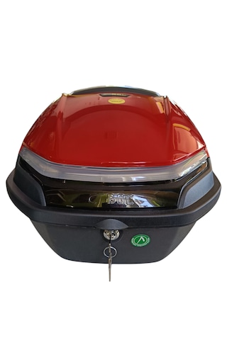 33 Lt Kırmızı Motosiklet Çantası Işıklı Sinyal, Park Ve Stop