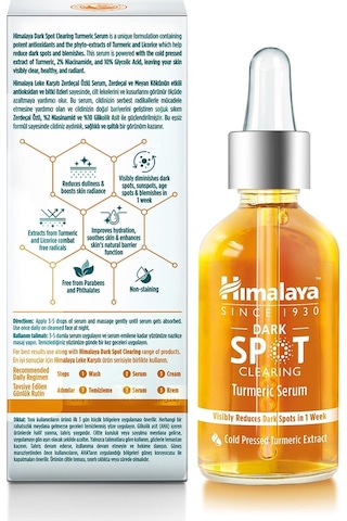 Himalaya Dark Spot Clearing Leke Karşıtı Zerdeçal Özlü Serum 30 ML