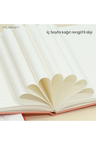 Nusign Deri Kapaklı Defter, Pembe