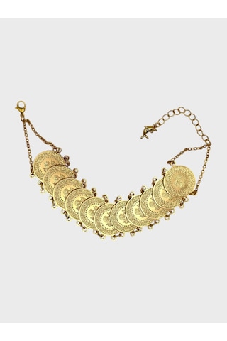 Arnes Jewelry Çelik 22 Ayar Altın Kaplama 11 Çeyrekli Bileklik Ar575nes Ar644nes Gold