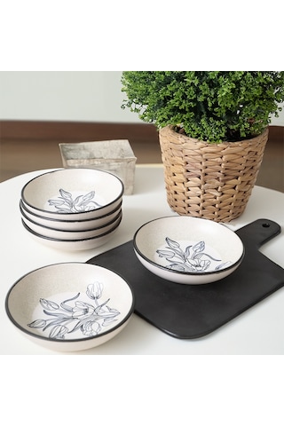 Keramika Shade Flowers Halka Sosluk / Çerezlik 13 Cm 6 Adet 21847