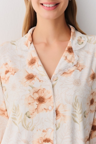 Suwen Sofia Maskülen Pijama Takımı Sh26221660b338 Ekru Desenli