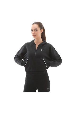 A6003707-005 Under Armour Rival Flc Piped Hz Hoodie Kadın Sweatshirt Siyah A6003707-005 SiYAH