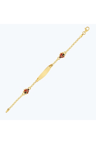 Altınbaş 22 Ayar Altın Çocuk Uğur Böceği Künye Bjrbl0032-25925 Renkli