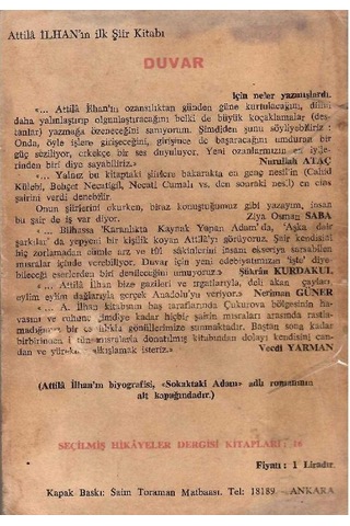 Sisler Bulvarı - Atilla İlhan 1.baskı Cep Boy