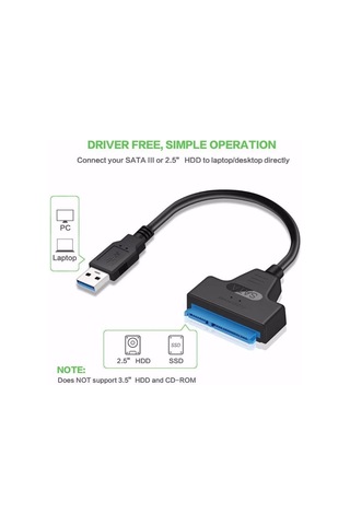 "usb 3.0 Sata - Ssd Dönüştürücü Kablosu - Hdd/ssd İçin Led Göstergesine Sahip 2.5 İnç Harici Sabit Sürücü Adaptörü"