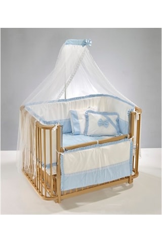 Meltem Kids Bambino Mavi Pamuklu Bebek Uyku Seti 70 x 110 CM Mavi