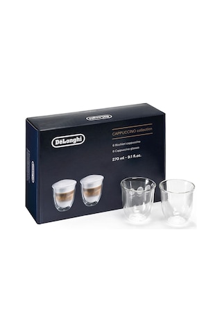 Delonghi Dlsc301 - 6'lı Çift Cidarlı Cappuccino Bardağı Beyaz