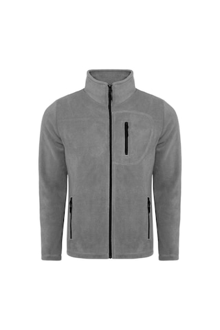 Genius Store Store Erkek Polar Tam Fermuarlı 3 Cepli Outdoor Polar Ceket Tactical Flecee Gri Koyu Gri