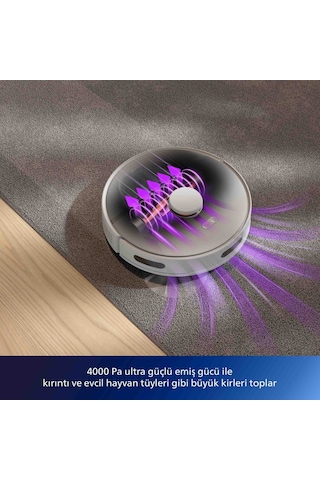 Philips XU3110 / 02 Homerun 3000 Serisi Aqua Çöp İstasyonlu Robot Süpürge Beyaz