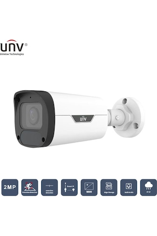 Unıvıew Ipc2322lb-adezk-h 2mp 2.8-12mm Motorıze 50mt Colorhunter Ip67/ık10 H265+ Ir Bullet Ip Kamera Dahili Sesli