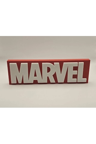 Marvel Logo Standı Masaüstü Süs Film Temalı Dekoratif Figür Oyunc