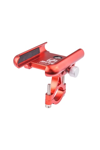 Shineyee Motosiklet Bisiklet Telefon Tutucu Cnc Alyuminyum 360 Döner 4 Tırnaklı Kaymazsız 3.5-7 İnç Telefonlar İçin Kırmızı Kırmızı