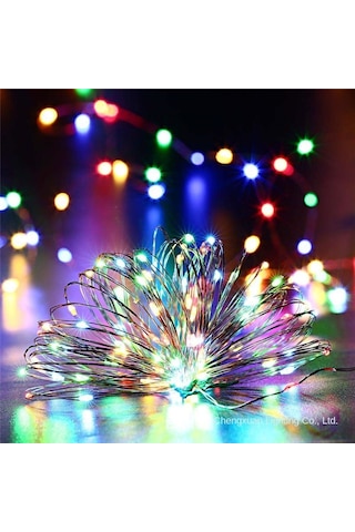 Rgb 5 Metre Süsleme Ledi Pilli Led Işık Dekoratif Renkli Led RGB