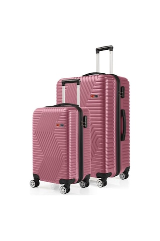 G&d Polo Suitcase Abs Kabin Ve Büyük Boy Gül Kurusu 2'li Valiz Seti 600.08-set-bk Gülkurusu