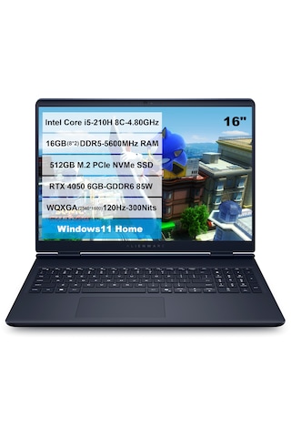 Dell Alienware 16 Aurora AC16250-RPLHR006HOM21 Intel Core 5 210H 16 GB 512 GB SSD RTX4050 16" W11H Dizüstü Bilgisayar