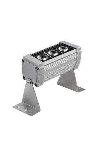 10 Cm Wallwasher Led Bina Dış Duvar Aydınlatma Boyama Mavi Işık Gri