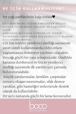 Boco Born In Cosmetics %100 Saf Itır Çiçeği Uçucu Yağı 10 ML