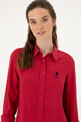 U.s. Polo Assn. Kadın Gömlek Desenli 50316429-vr104 Koyu Frambuaz/dark Raspberry