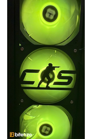 Taktiksel Gamer Serisi 120x120 Mm Pc Fan Kapağı - Masaüstü Bilgisayar Fan Kapağı Siyah