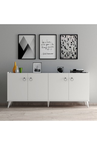 Tanmob Modern Konsol Beyaz - Ksl0101
