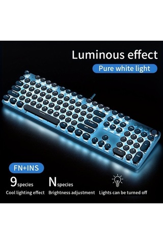 Fastbuy Modern Retro Tarzı Usb Mekanik Oyun Klavyesi