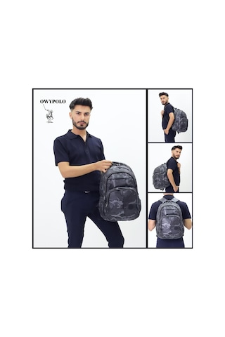 Ergonomik Ve Dayanıklı Su Geçirmez Okul Çantası Hafif, Şık Ve Geniş Hacimli Sırt Çantası Oklç001 Gri
