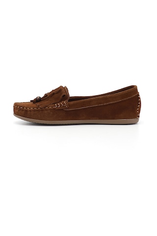 Gönderi(R) Gönderi R Kadın Taba Süet Fiyonklu Hakiki Deri Comfort Loafer Dyza86037180