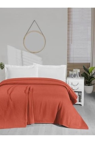 Pike Tek Kışılık 100 Pamuk 170x240 - Kiremit Çok Renkli