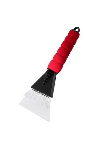 Sones Araç Buz Çözücü Süpürme Fırçalı Kürek Kırmızı