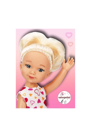 Büyük Boy Et Bebek 35cm Mina Kalpli Elbiseli Bebek Gerçekçi Mina Model Bebek 35cm