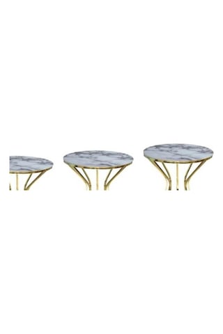 Brc Cadde Zigon Beyaz Mermer Model Metal Çelik Gold Renk Kaplama