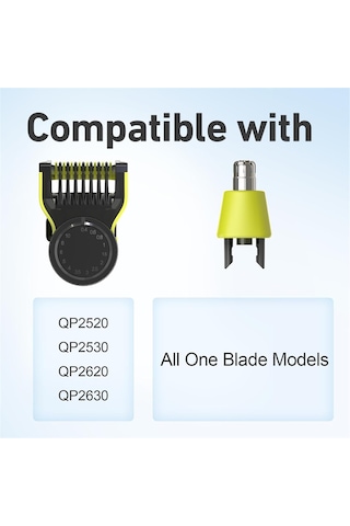 Philips Norelco One Blade Ayarlanabilir Kılavuz Tarak Burun Başı Düzeltici