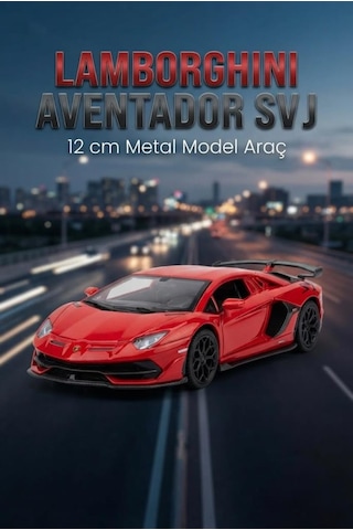 Hobbiez Lisanslı Lamborghini Aventador Kapıları Açılabilir Model Diecast 1.36 Ölçek Metal Model Araç Kırmızı