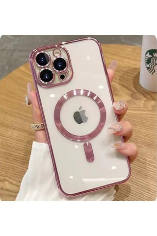 Apple Uyumlu iPhone 11 Pro Max Kilif Kamera Korumali Magsafe Parlak Luxury 563543003