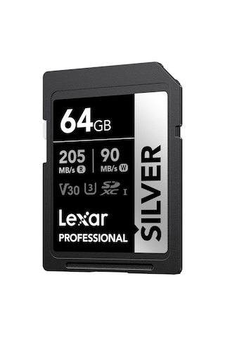Lexar 64 GB Silver Plus SD Uhsı V30 U3 205 MB/s Hafıza Kartı