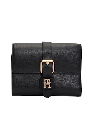 Tommy Hilfiger Th Buckle Trıfold Kadın Siyah Cüzdan - Aw0aw18936