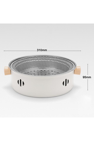 Maiyame Dışarıda Çalışır Çelik Mangal: Kamp, Çay Demleme, Barbekü İçin Taşınabilir Bölünür Beyaz Isıtıcı Beyaz