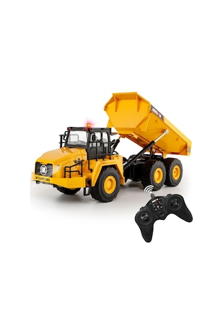 Huına 1553 1/24 Yüksek Kalite 11ch Rc Model Damperli Kamyon Uzaktan Kumandalı Çok Fonksiyonlu İş Makinesi -2.4g Sesli&ışıklı