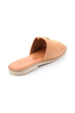 Bambi Camel Hakiki Deri Kadın Terlik K04331145802
