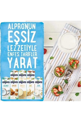 Alpro Hindistan Cevizi Sütü 8 X1 L Vegan Laktozsuz Bitkisel Bazlı