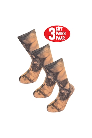 Happy Body (Art.35268) 3Lü Set Unisex Hip Hop Özel Kutulu Batik Bej