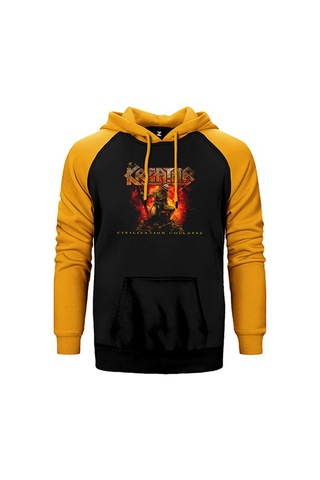 Kreator Civilization Collapse Gri Renk Reglan Kol Sweatshirt / Hoodie